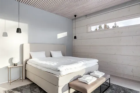 Modern bedroom with neutral decor