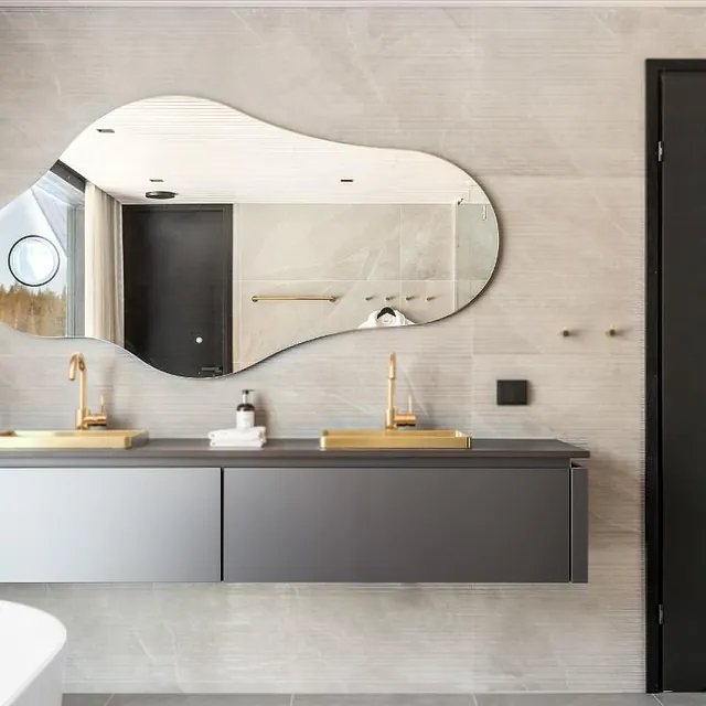 Modern bathroom with stylish fixtures